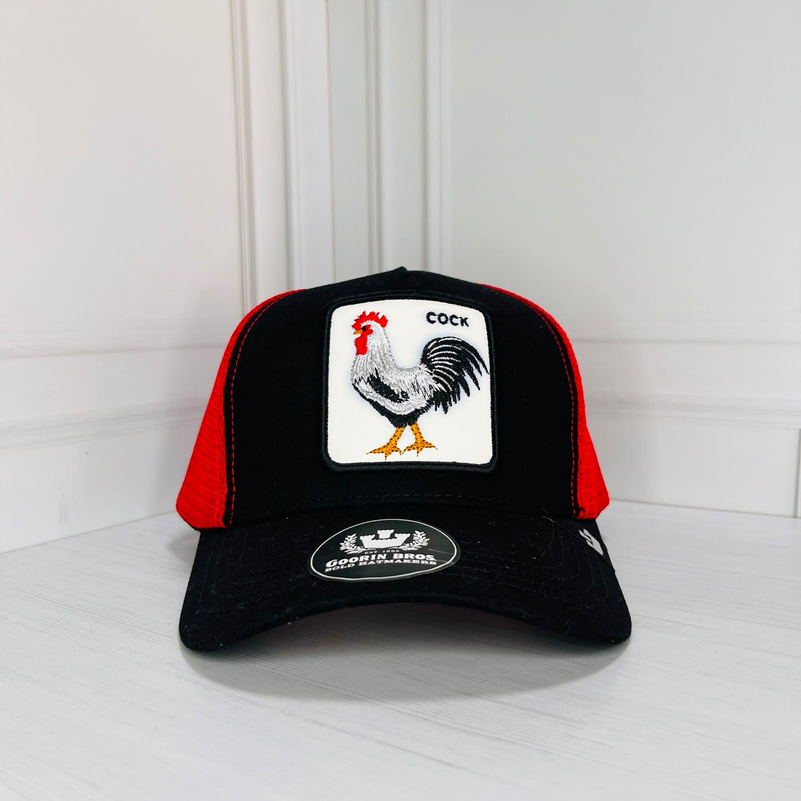 Gorra Rooster Edition – Negro/Rojo