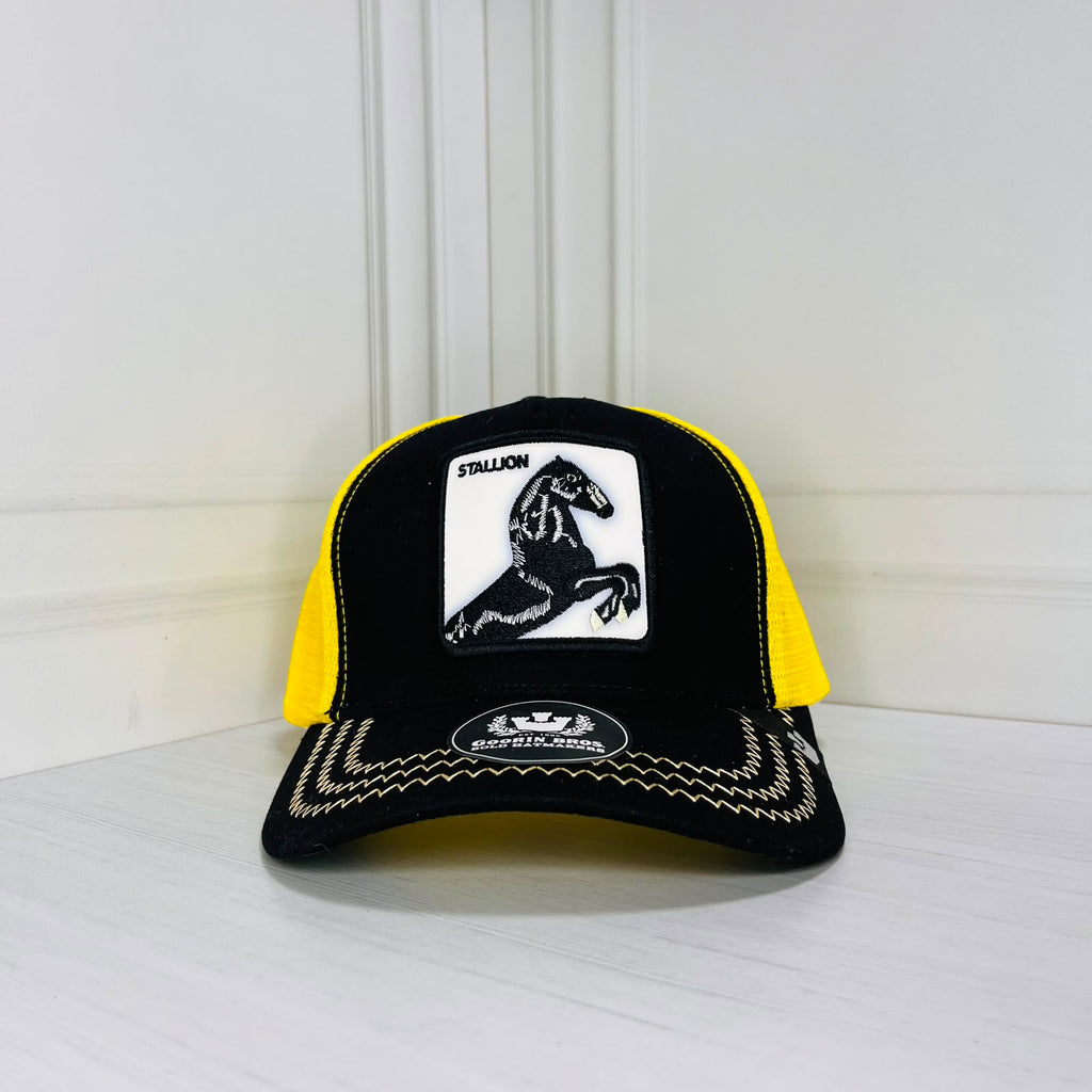 Gorra Trucker Negra y Amarilla
